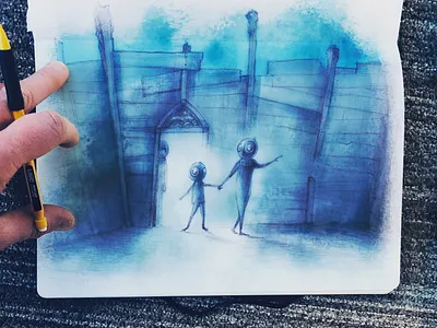 cirque du soleil concept sketch chris waind hand drawn illustration vancouver