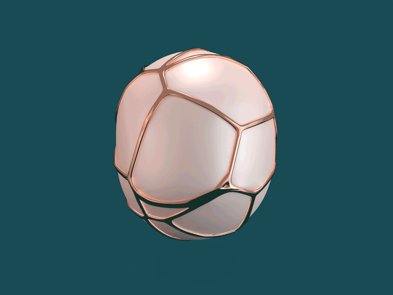 Shiny cloth animation #2 3d c4d cinema4d cloth gold inflate render silk simulation voronoi