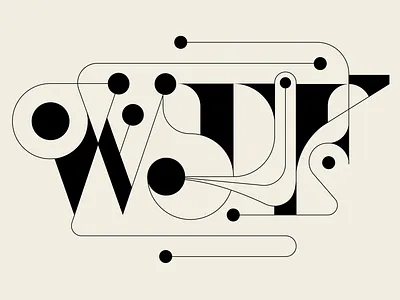 WTF black design geometric illustration lettering los angeles typedesign typefeace typography vector wtf