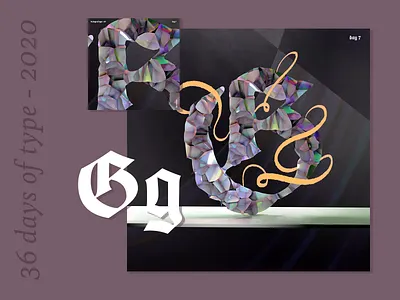 36 Days of Type 2020 – g h I j k l 36daysoftype 36daysoftype07 3d animation c4d cinema 4d design illustration iridescent motion design texture