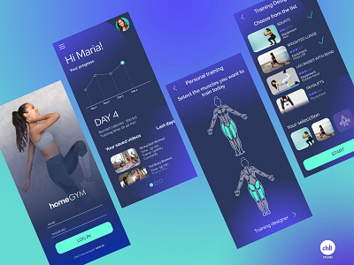 homeGYM App app design appui design designer exercise fitness fitness app gym health mobile stats trends ui uidesign uidesigner uiux ux webapp webapplication webdesign