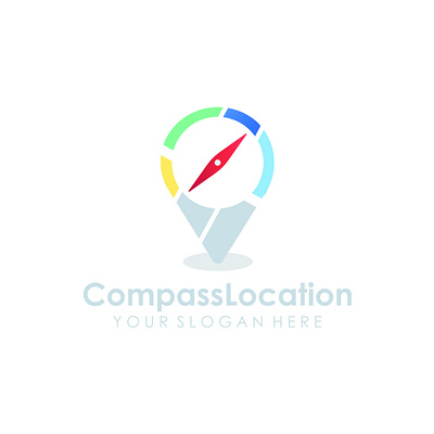 compass location logo design app business clean design flat icon identity illustration logo vector
