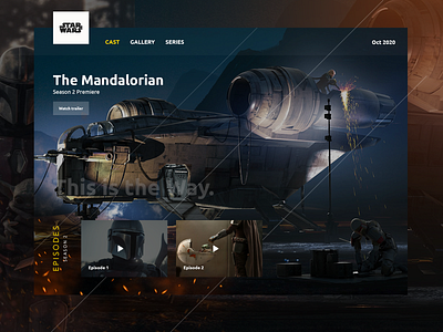 The Mandalorian - concept dark mode dark theme design gura nicholson mandalorian mandalorian season 2 starwars ui ui ux ui ux design ui ux user user experience user interface vector