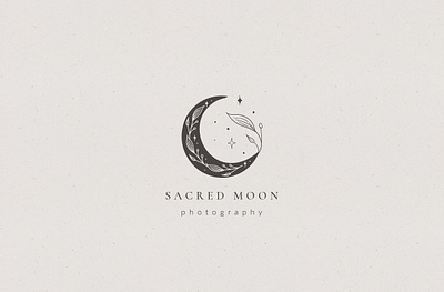 Pre-made Moon Logo Design brand design branding branding kit floral logo logo logo designer logo template logodesign logotype moon logo spiritual logo stars vector