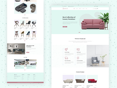 Luxury Furniture Shop Landing page User Interface Design adobexd branding clean design elegant furniture graphicdesign identity luxury modern design productdesign ui uidesign uiux user experience userinterface webdesign