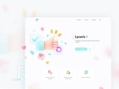 lycoris R 3d c4d mobile ui ux web
