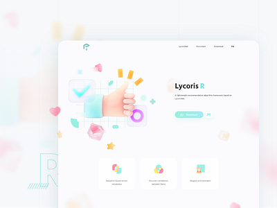 lycoris R 3d c4d mobile ui ux web