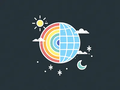 rainbow covid earth illustration rainbow social distancing