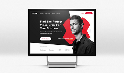 Recrew Landing Page Concept hero section landing landing page ui design