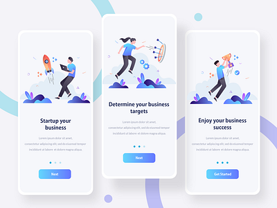 First Shot ! app app design business gradient graphic design icon illustration interface mobile app mobile app design onboarding screen onboarding ui start up startup ui ui ux uidesign userinterface web website design