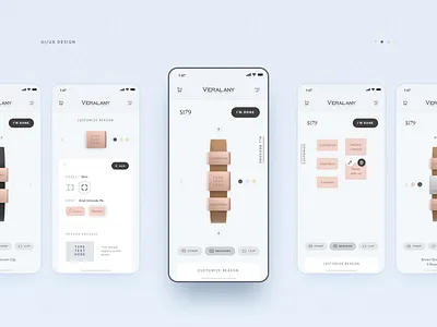 Veralany Design Studio | Mobile anchor app blue bracelet brand bright clean constructor design ecommerce fashion minimal mobile mobile app modern product responsive site ui ux