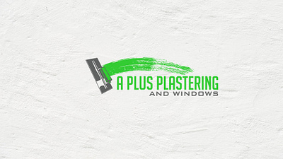 A Plus Plastering Logo Design badge branding design illustration illustrator lettering logo logo design minimal retro badge vintage