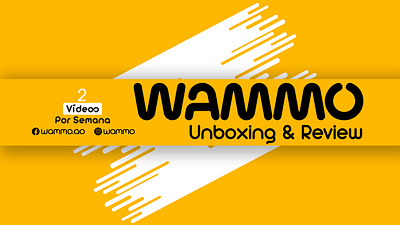 Wammo YouTube - Banner Yellow branding clean layout design flat graphic illustration logo minimal typography ui wammo angola