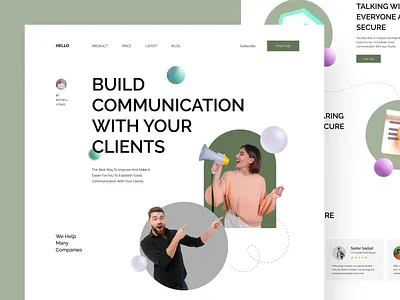 CONNECT. - Meeting App Landing Page animation communication header illustration landing page meeting app motion graphics saas ui ui design uiux web design website