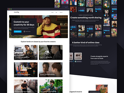 🚨 New Landing Page 🚨 artist creativity education landing page learning monthly music painting