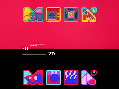 Moon Studio 2D & 3D Identity 2d 3d agency logo art branding bright futuristic graphic graphic design illustration logo type typography