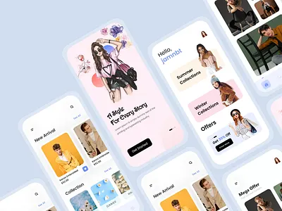 Fashion E-commerce App e commerce design fashion app fashion app design minimal mobile app mobile app design mobile ui onlineshop product design shopify shopping app splash screen