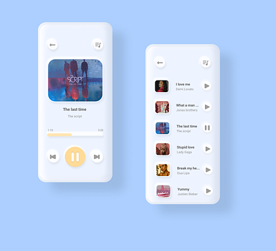 Music player app design music musicplayer ui