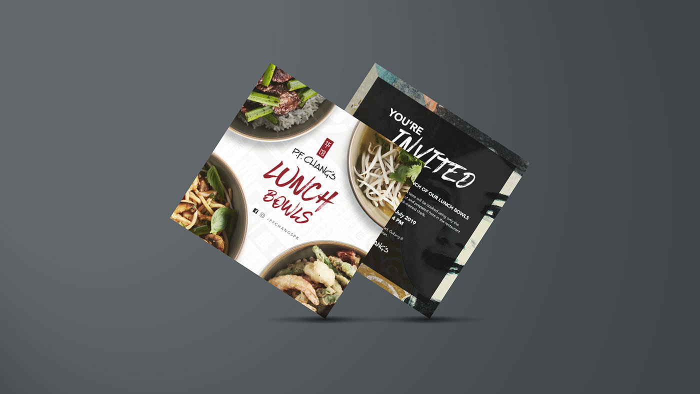 VIP Invite Design | P.F. Chang's Pakistan branding invitation invite pfchangs photoshop print