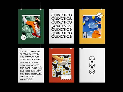 Quixotics agency brand brand identity branding creative design posters