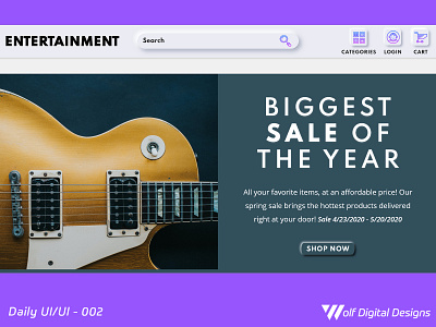 Daily UI / UX - 002 daily ui dailyui design desktop ecommerce homepage interface landing landingpage mobile ui mockup ui ui design uidesign user interface ux visual design web web design webdesign