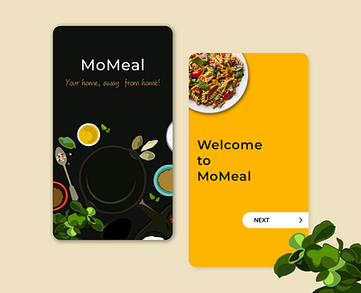 MoMeal-Your home, away from home. delivery app design food app food illustration mobile app mobile ui ui uidesign uiux ux uxdesign