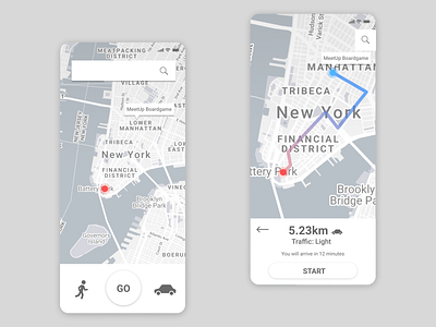 Map app dailyui design map minimal ui ux