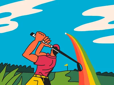 Gawlfin best in my house drawings golf golf ball golf club golfer illustration art illustrations social distancing