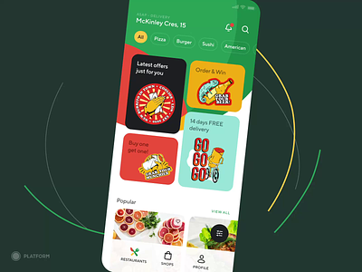 Food delivery app MVP after effects animation app company design food logo motion graphics mvp prototype ui ux