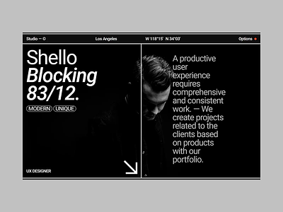 Studio / Designer - Website Animation black bold concept custom design designer large minimalist mobile modern portfolio responsive typography ui ux web design website