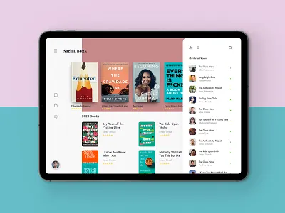 Book reading app app book design ios ipad read social ui ux