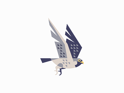 Geometric Peregrine Falcon Logo bird branding design emblem falcon flight geometric hawk identity illustration logo mark modern nature peregrine premium sale symbol vector wings