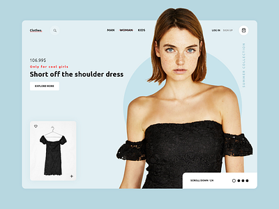 Clothes shop concept cothes design fashion app fashion shop gura nicholson landing page landing page ui online online shopping shop uiux user experience user interface website