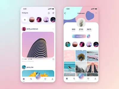 Instagram Redesign Concept app design ui ux