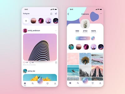 Instagram Redesign Concept app design ui ux
