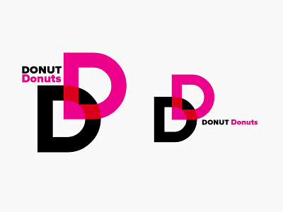 Donut Donuts design flat logo minimal typography