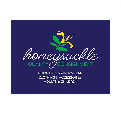 Honeysuckle Quality Consignment Branding, Logo and Sign branding design graphic design illustration logo logo design typography