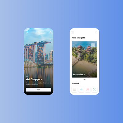 Travel App UI app design icons mobile mockup travel trips ui