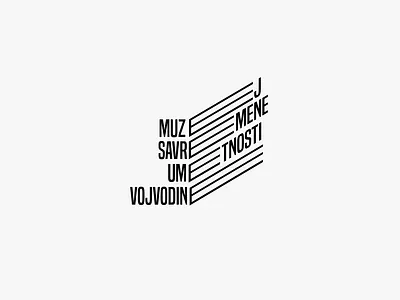 Museum of Contemporary Art Vojvodina branding conceptual contemporary design identity logo logotype minimal minimalistic museum optical space typography art