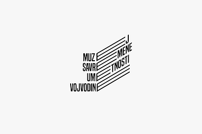 Museum of Contemporary Art Vojvodina branding conceptual contemporary design identity logo logotype minimal minimalistic museum optical space typography art