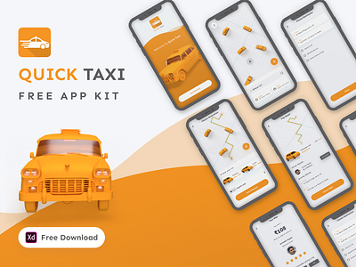 Daily UI Challenge 054/100 - Quick Taxi App design - (Freebie) 100uichallenge adobe xd ankur tripathi app design cab booking app daily 100 challenge dailychallenge dailyui dailyuichallenge free download freebie taxi app taxi app ui taxi booking app uiinspiration