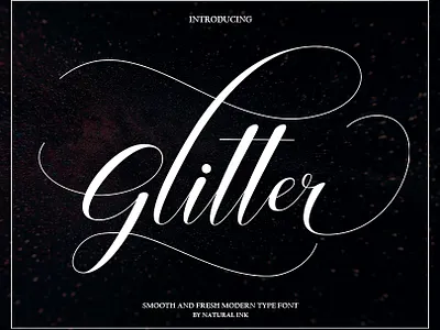 Glitter Script animation best seller design font font awesome font design fonts illustration lettering smoothie