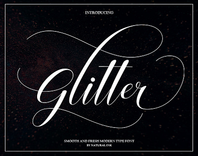 Glitter Script animation best seller design font font awesome font design fonts illustration lettering smoothie