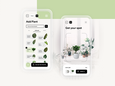 Pot&Plant AR App Design app design augmented reality concept ecommerce app figma iphone mobile app mobile ui plants ui ui ux design ui design ui kit ui ux uidesign user interface ux ui