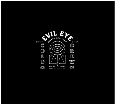 Evil Eye Concept II branding coffee cold brew eye mystical spooky vintage