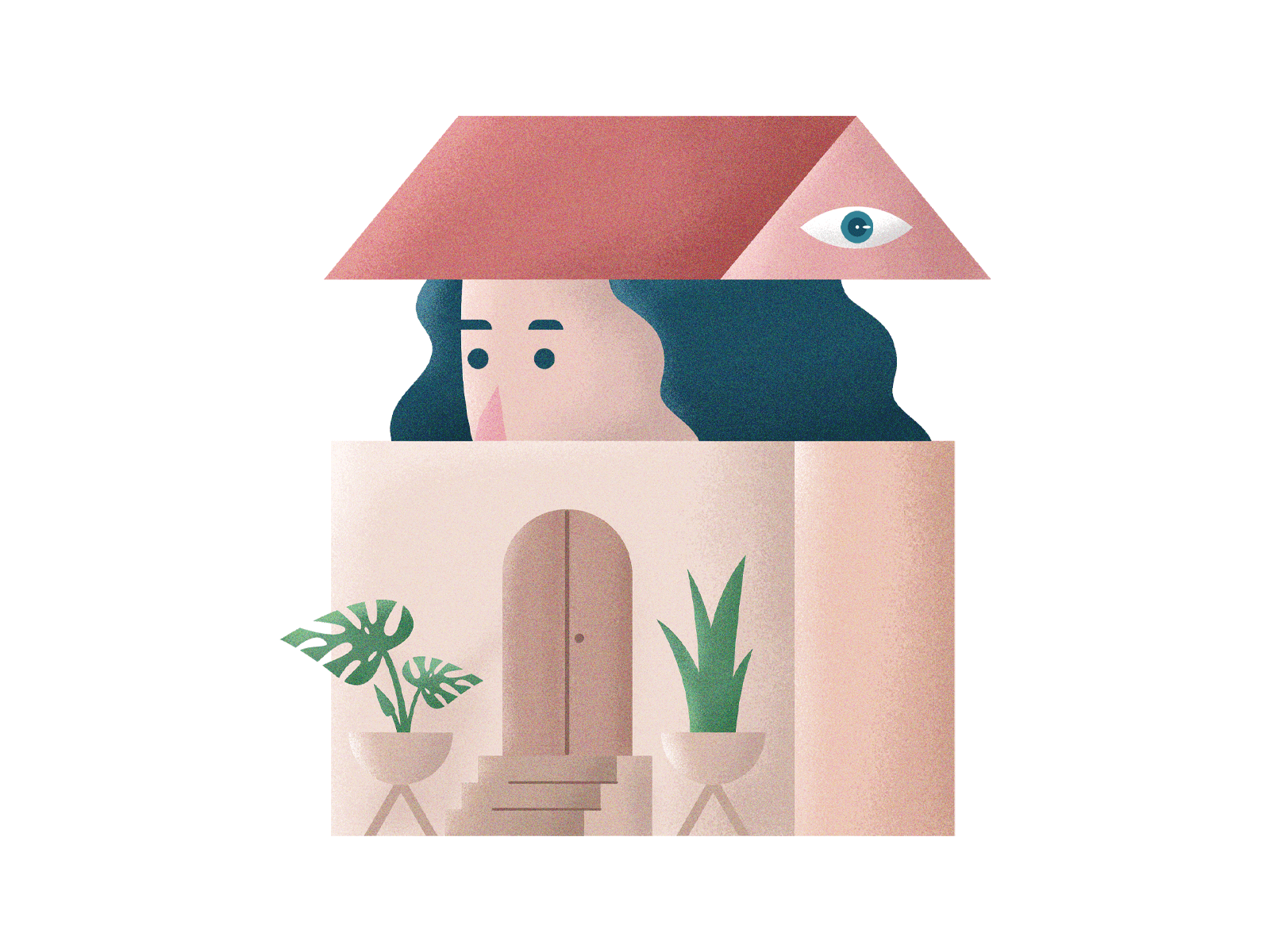 Hiding home illustration quarantine stayhome