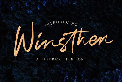 Winsthen - Handwritten Font calligraphy casual classy elegant feminime handdrawn handlettering handwritten ligature logotype luxury modern signature stylish whimsical