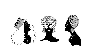 Black Girl Magic black black white digital illustration illustration vector woman woman illustration women empowerment