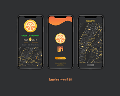 Lifi Mock-Up App branding design illustration logo ui ux