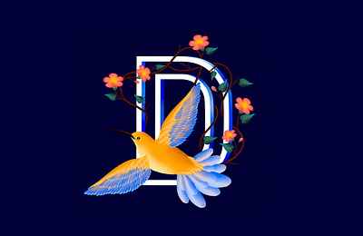 Letter D colors design dongtrieuz illustration letter typography